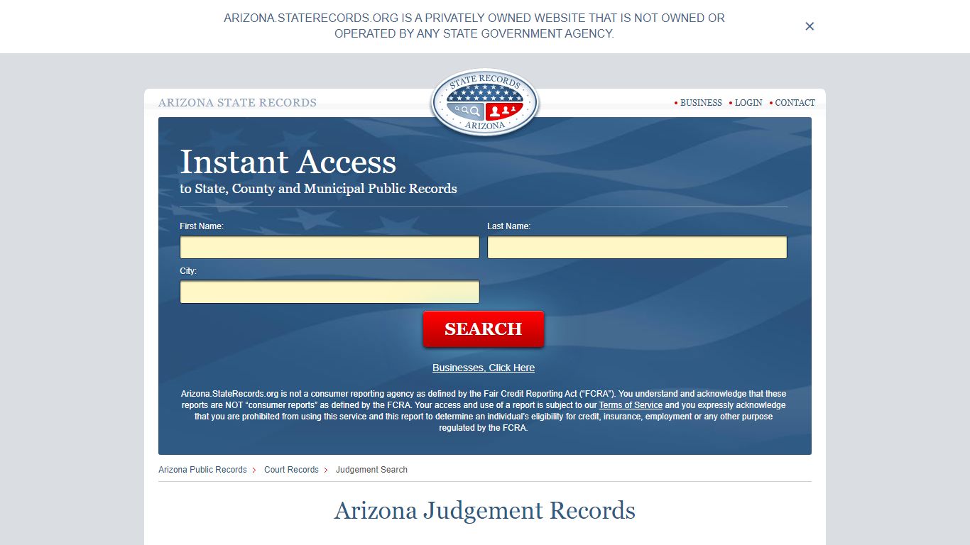 Arizona Judgement Records | StateRecords.org